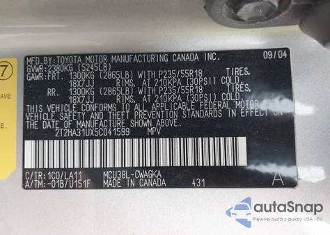 2005 Lexus Rx 330 из США, поврежденный, VIN 2T2HA31UX5C041599